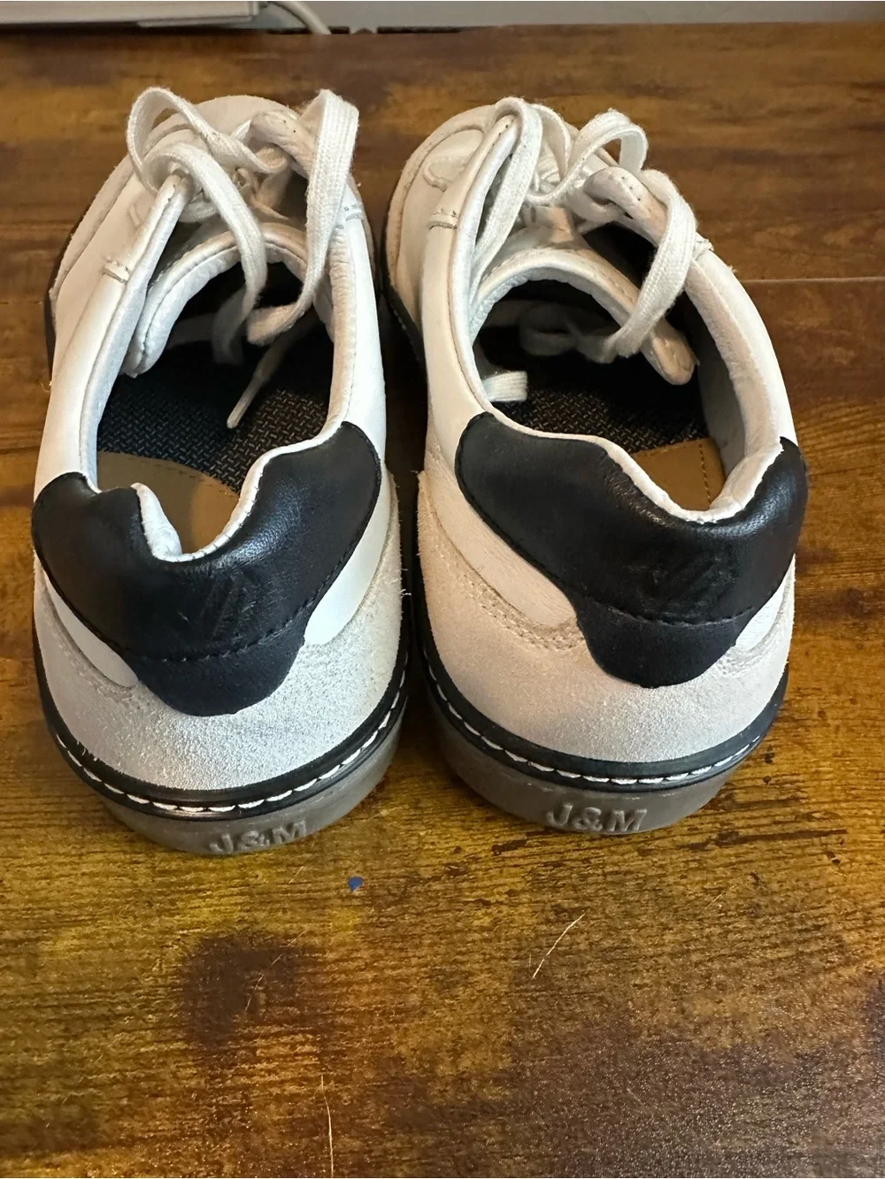 Johnston & Murphy white leather